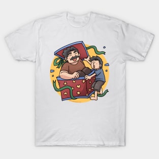 Present Father Dad Cartoon T-Shirt